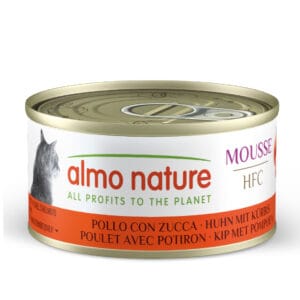 Almo Nature HFC Cat Mousse 24 x 70 g - výhodné balení - Kuře s dýní
