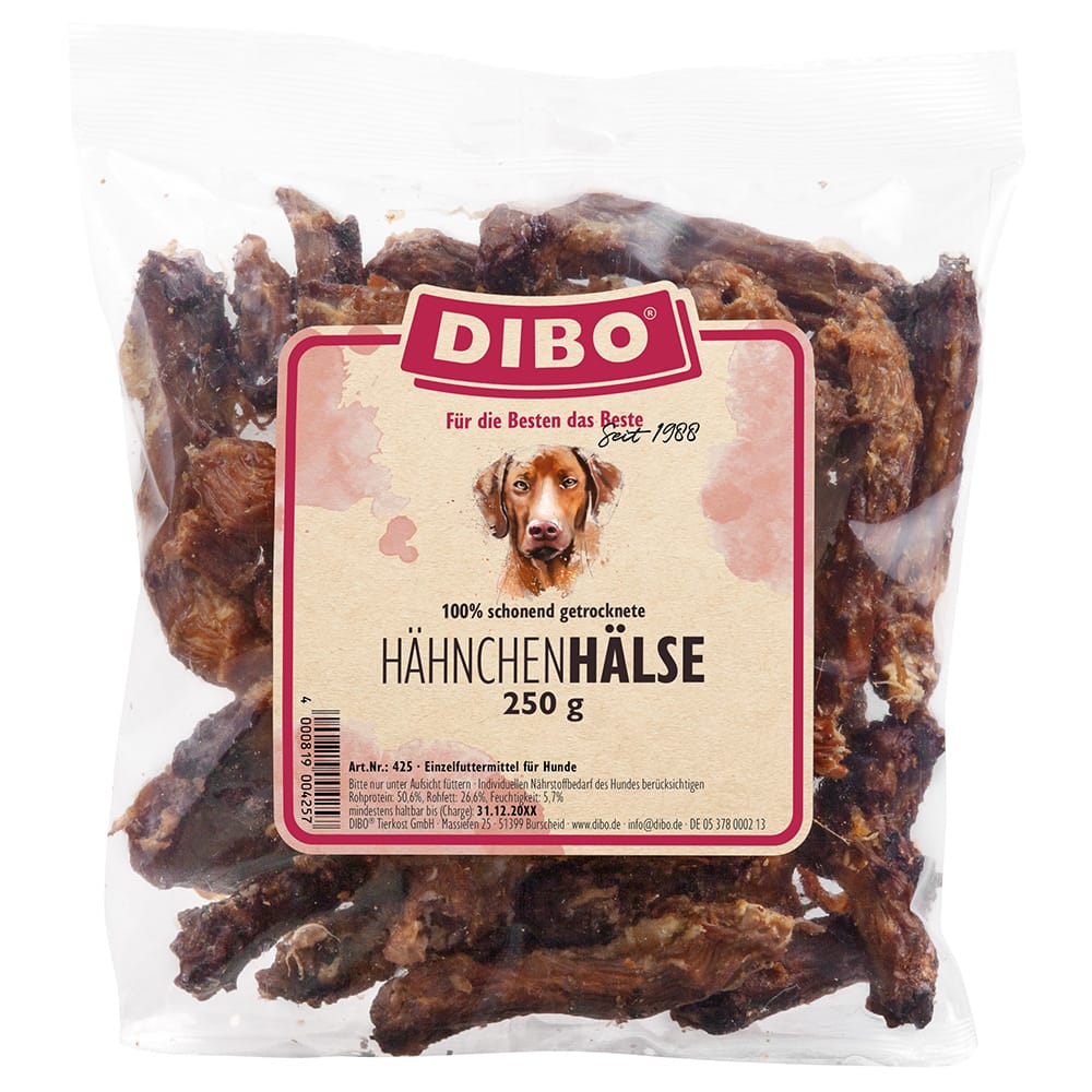 DIBO kuřecí krky - Výhodné balení: 3 x 250 g (750 g)