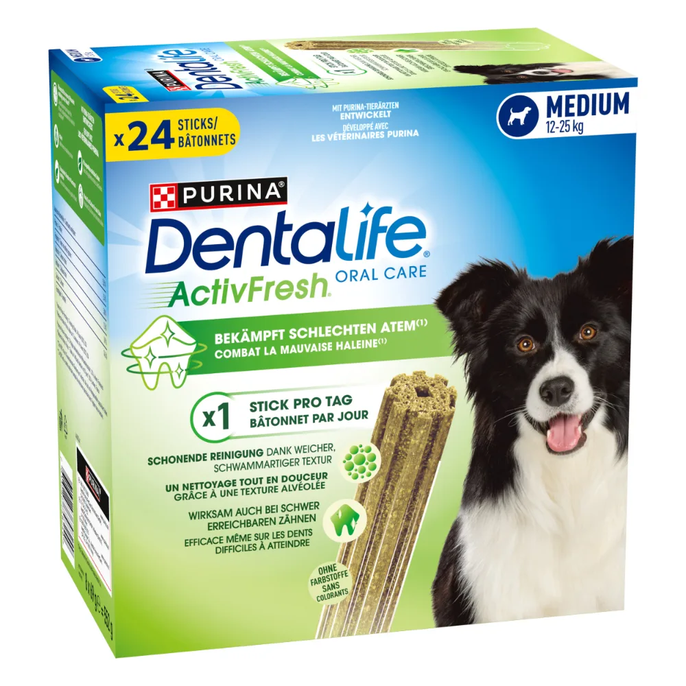 PURINA Dentalife Active Fresh Daily Dental Care Snacks pro střední psy - 48 kusů