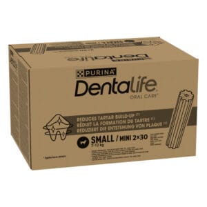PURINA Dentalife pamlsky pro každodenní péči o zuby pro malé psy (7-12 kg) - 60 tyčinek (20 x 49 g)