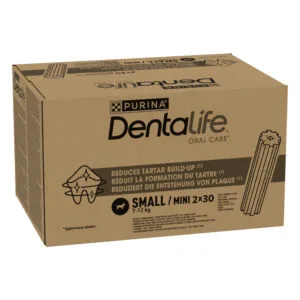 PURINA Dentalife pamlsky pro každodenní péči o zuby pro malé psy (7-12 kg) - 60 tyčinek (20 x 49 g)