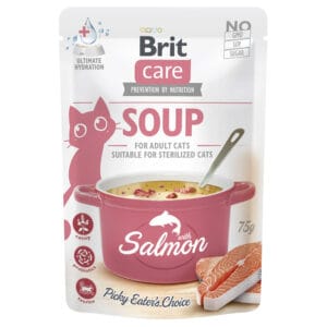 Brit Care polévka pro kočky 15 x 75 g - losos