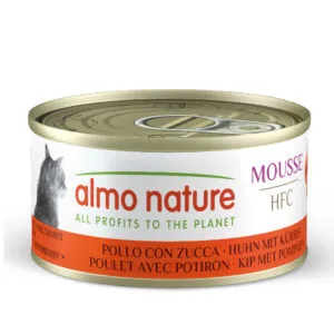 Almo Nature HFC Cat Mousse 24 x 70 g - výhodné balení - Kuře s dýní