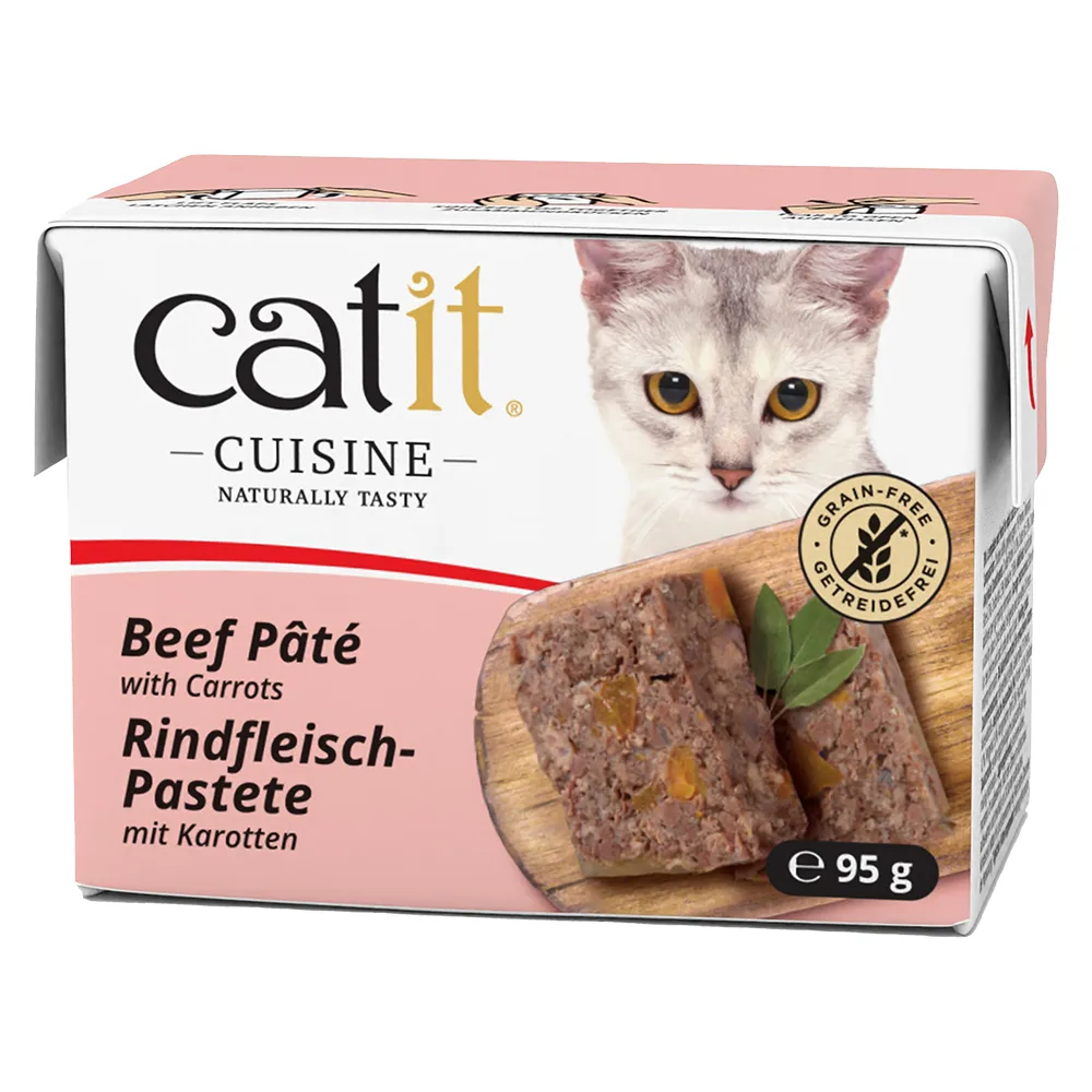Catit Cuisine Paštika 24 x 95 g - hovězí s mrkví