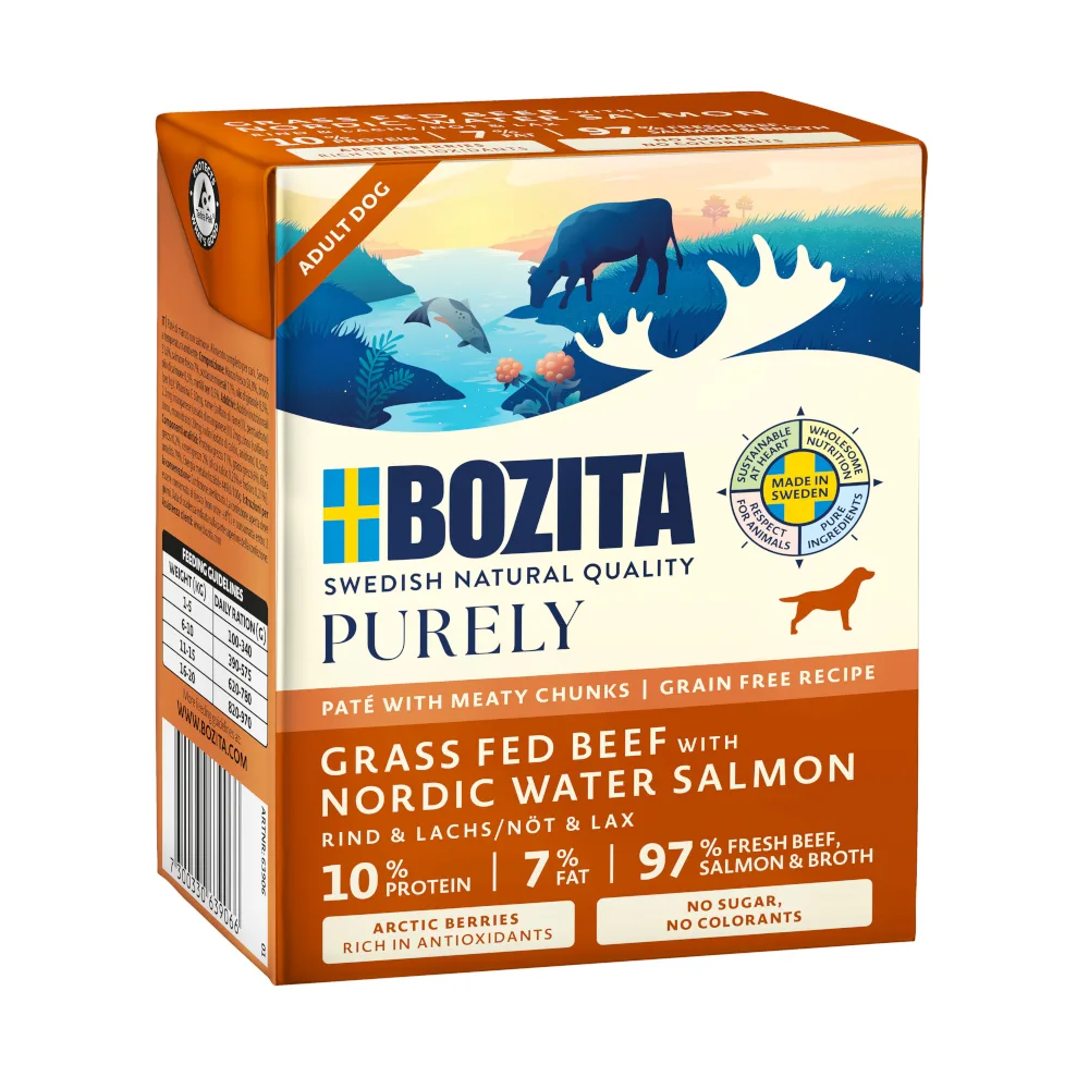 Bozita Purely Paté 6 ks (6 x 370 g) - s lososem