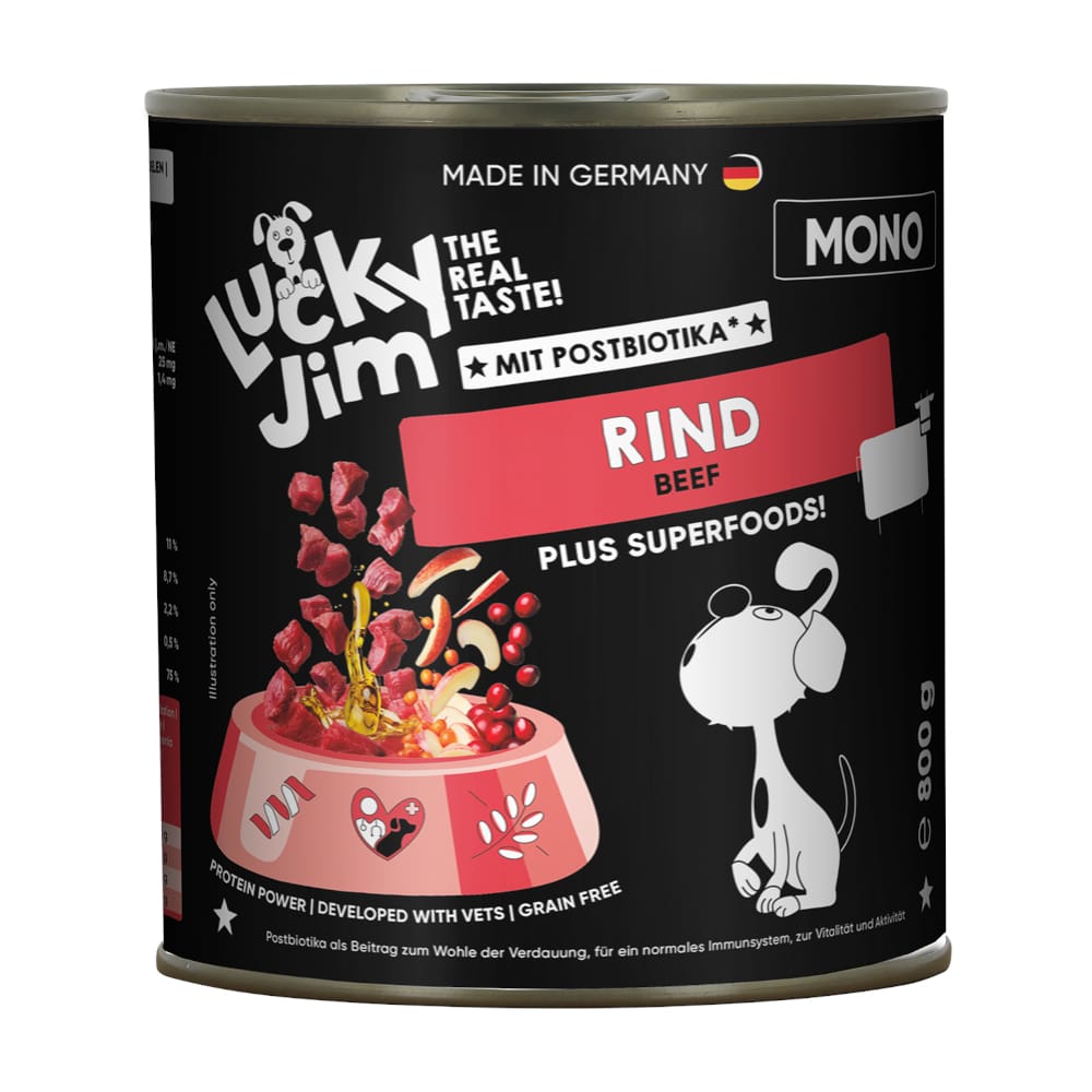 Lucky Jim Mono 6 x 800 g - hovězí