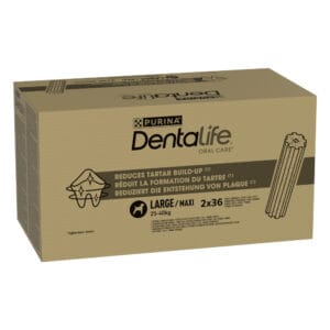 Dentalife Large pamlsky pro velké psy - 2 x 72 tyčinek (48 x 106 g)